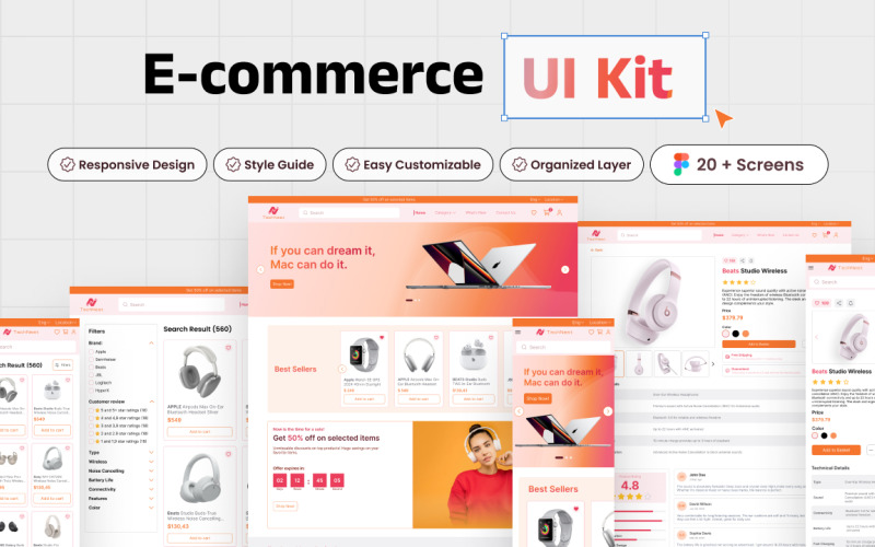 E-Commerce Figma Theme und Web-App-UI-Kit