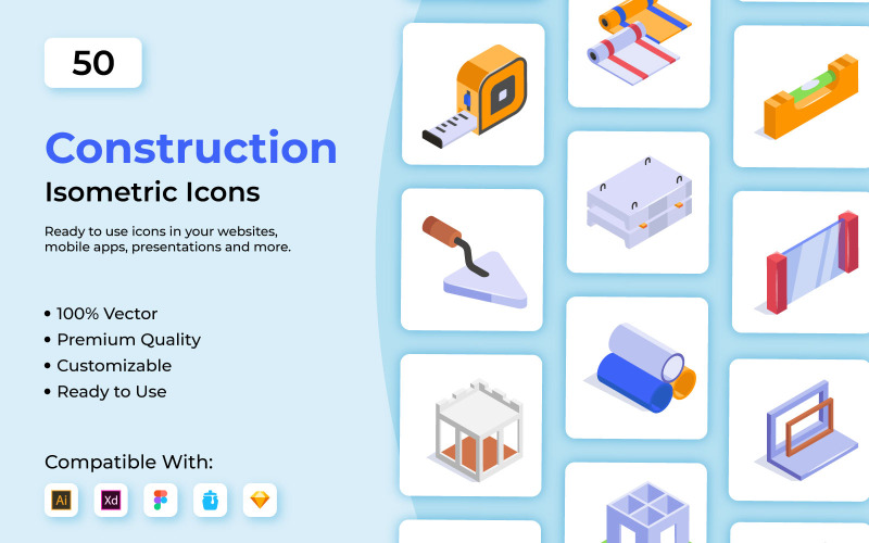 Isometrische vector van de constructie
