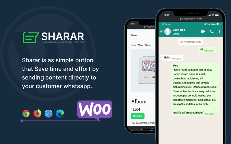 Sharar - WordPress 的终极 WhatsApp 分享插件