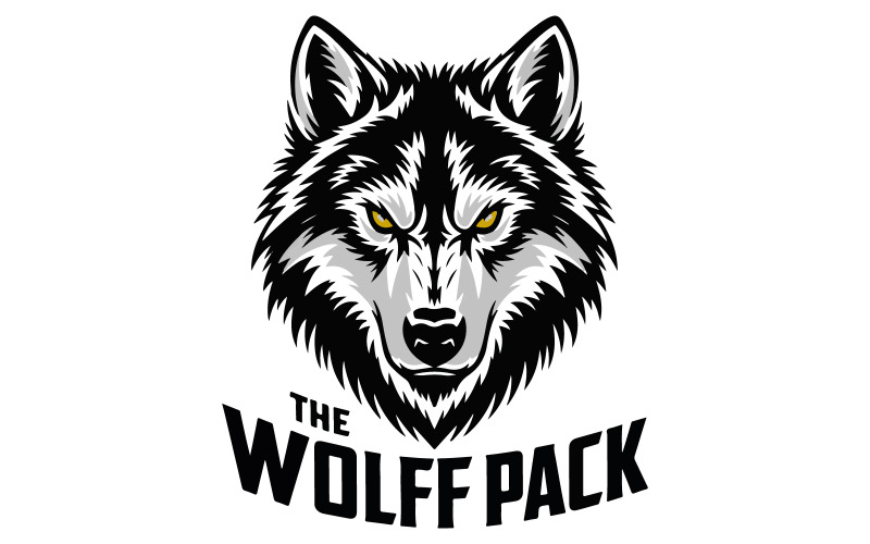 Een illustratie van een boze wolf