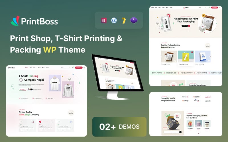 Printboss - Thème WordPress pour impression et emballage de t-shirts pour imprimerie