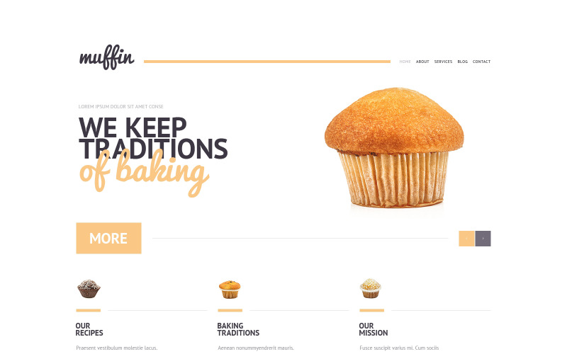 Адаптивная тема WordPress для пекарни