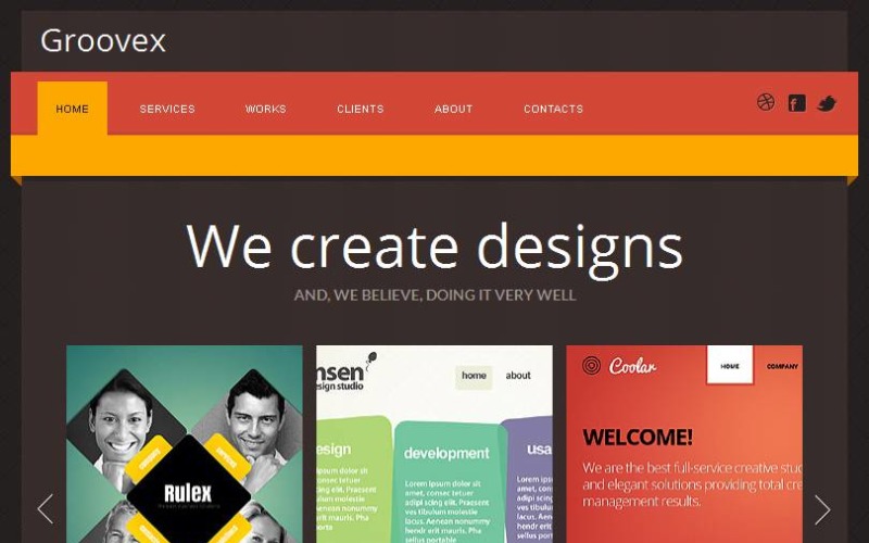 Design Studio Facebook HTML CMS Template