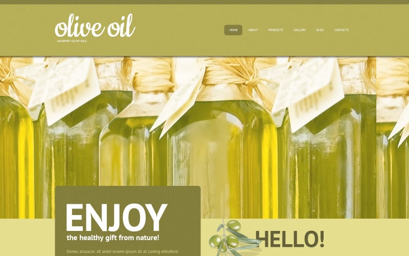 Motyw WordPress dotyczący oliwy z oliwek