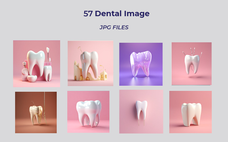 Accesorios dentales y dientes con imagen Aİ