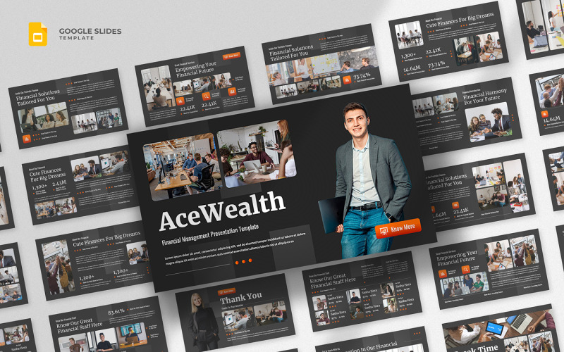 Acewealth - Modelo de Google Slides de empresa financeira