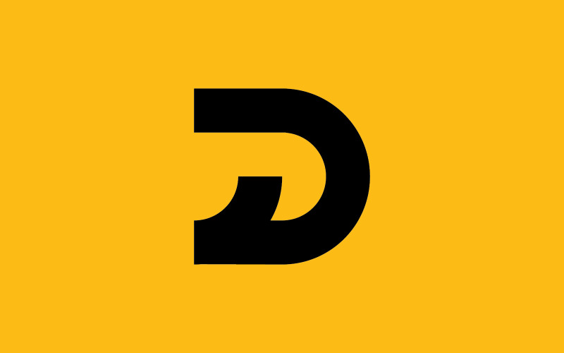 Design e modello del logo D. Iniziali dell'icona D creative basate sulle lettere 8