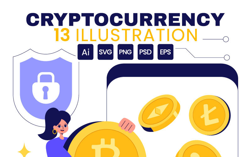 13 Ilustração de carteira de criptomoeda