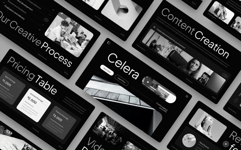 Celera - Modèle de diapositive Google pour agence créative