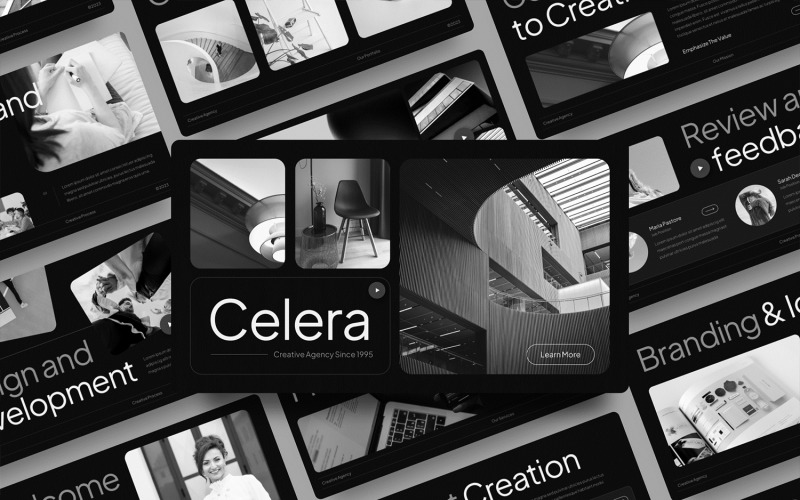 Celera - Modelo de PowerPoint de agência criativa