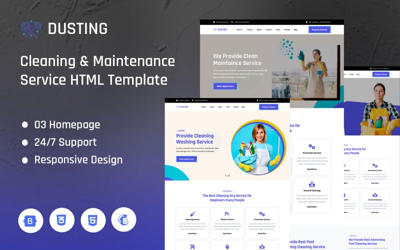 Dusting - Cleaning & Maintenance HTML Website Template