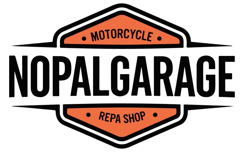 En logotyp för en motorcykelverkstad