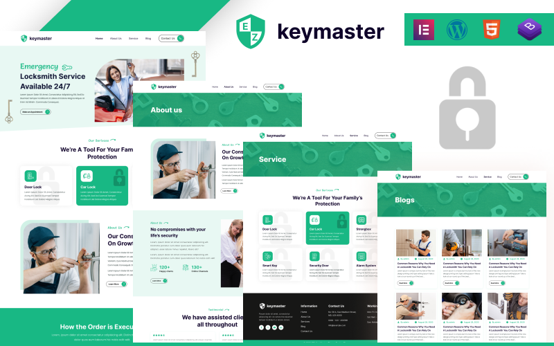 EZ KeyMaster – 安保和锁匠服务的一体化设计