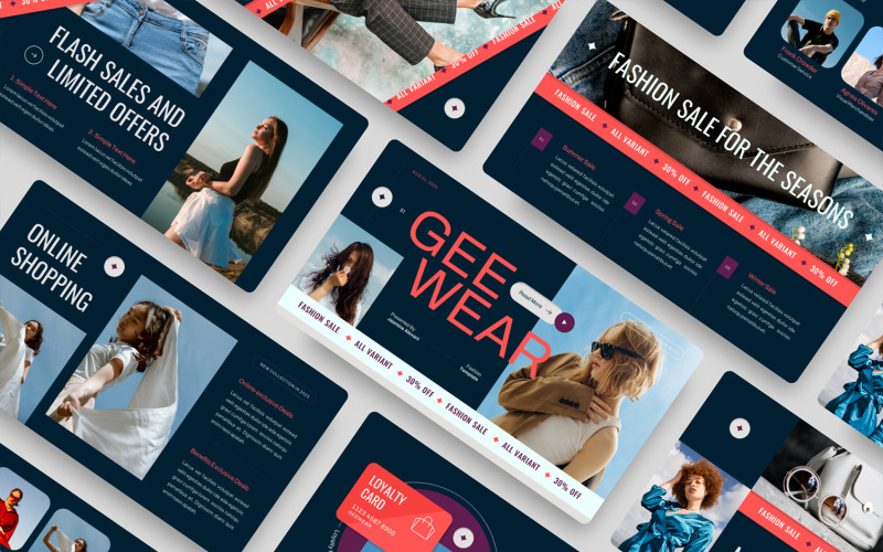 Geewear - Modeverkoop Google Slide-sjabloon