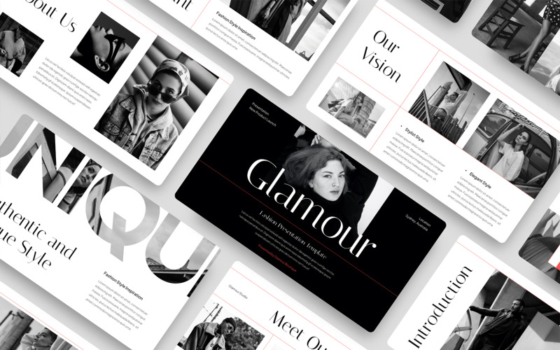 Glamour - Moda Szablon Google Slide