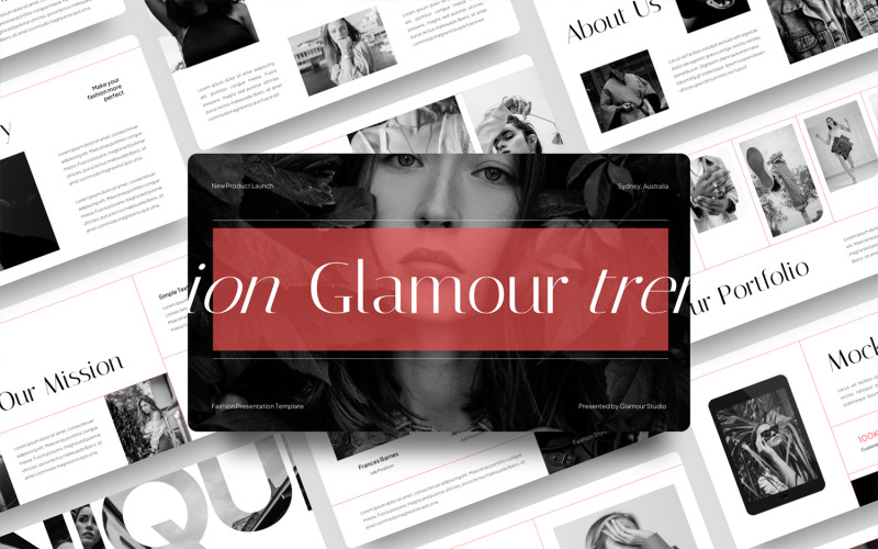 Glamour - Modello di PowerPoint sulla moda