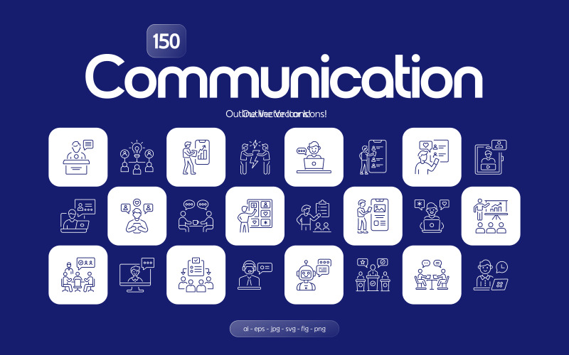 Icone vettoriali di comunicazione