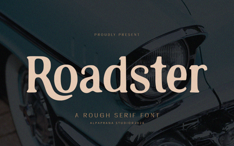 Roadster - Ruwe weergavelettertype