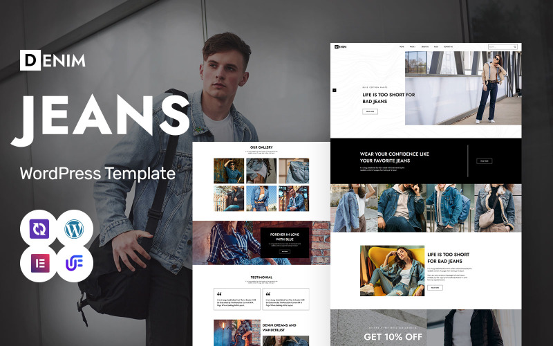 Tema WordPress Elementor para tienda de jeans y moda Denim