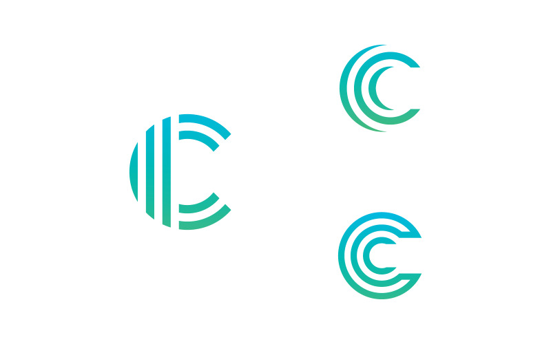 C Logotypdesign och mall. Kreativa C ikon initialer baserade Bokstäver i vektor. 15