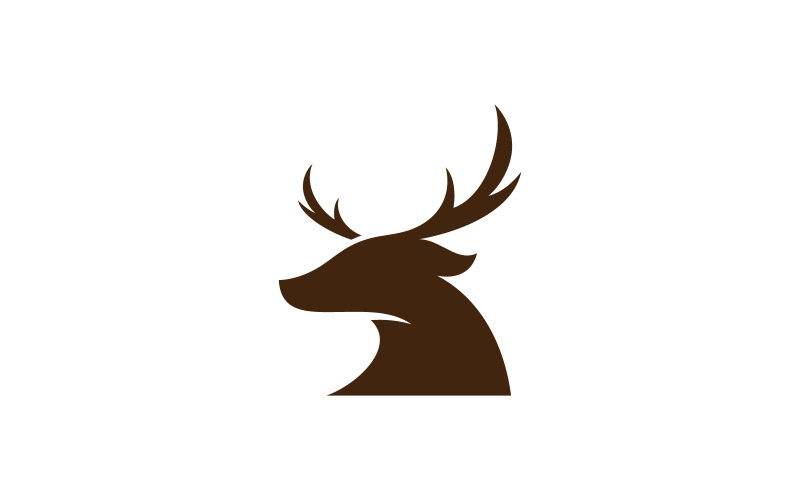 Diseño de logotipo creativo de cabeza de ciervo vector 4