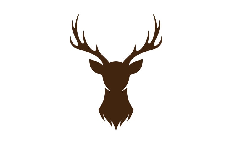 Hjorthuvud kreativ logotypdesign vektor 11