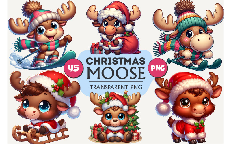 Joli élan de Noël. T-shirt, PNG.