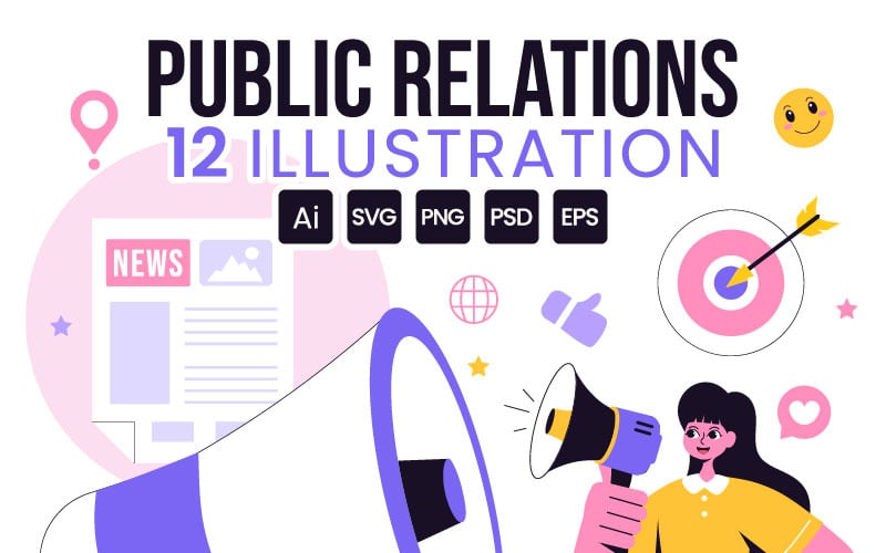12 Public Relations Illustration