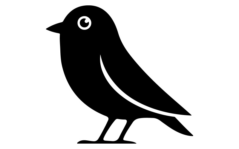 Illustration vectorielle de silhouette d'oiseau pour la conception de logo et de t-shirt