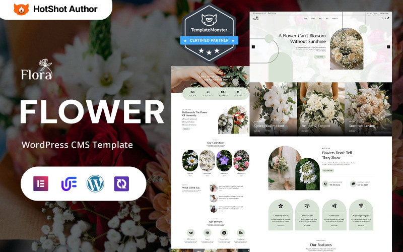 Flora – Blumenladen, Floristendienste und Hochzeitsblumen WordPress Elementor Theme