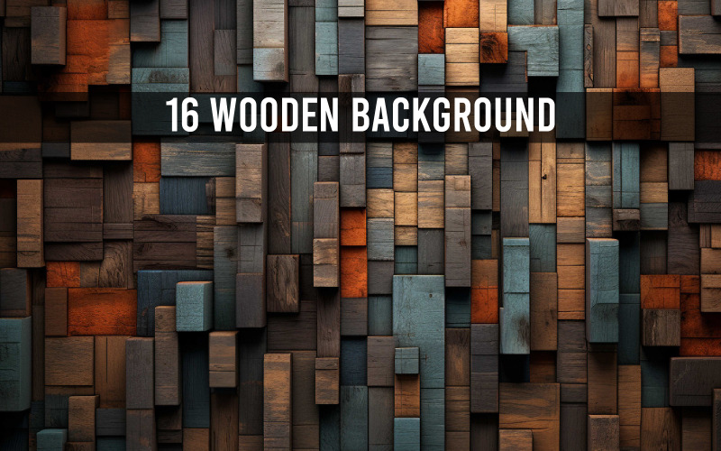 Wooden Background AI image