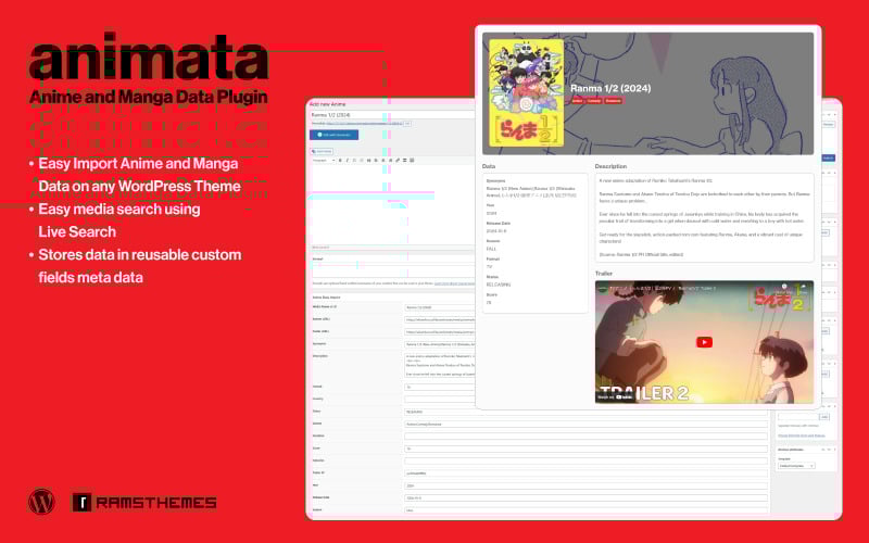 ANIMATA – Anime- und Manga-Daten-Plugin für WordPress