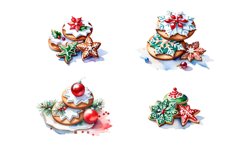 Kerst bakken clipart, koekjes PNGS, kerst clipart, xmas PNG