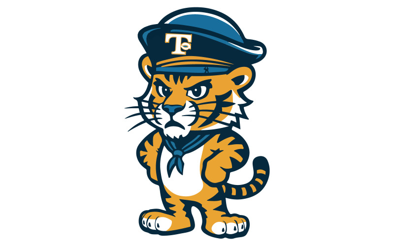Logotipo tigre com azul marinho