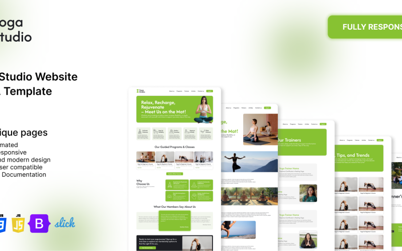 Šablona webových stránek Yoga Studio HTML