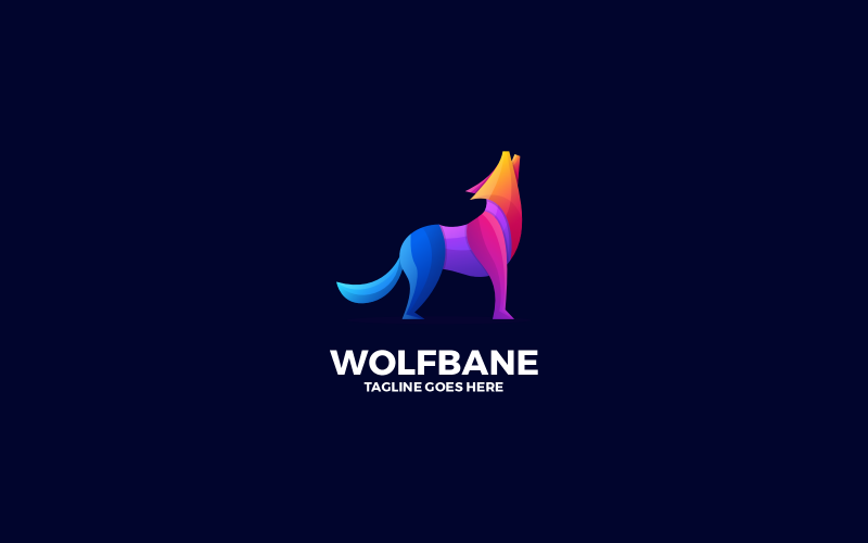 Logo colorato sfumato Wolf Bane
