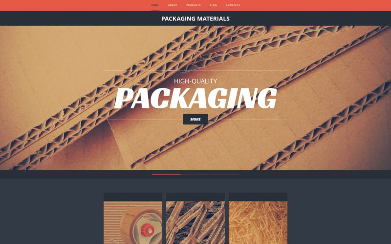 Packaging Responsive Website Template