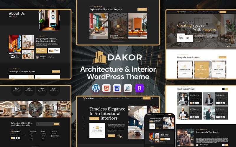 Dakor - Thème WordPress pour l'architecture et la décoration intérieure