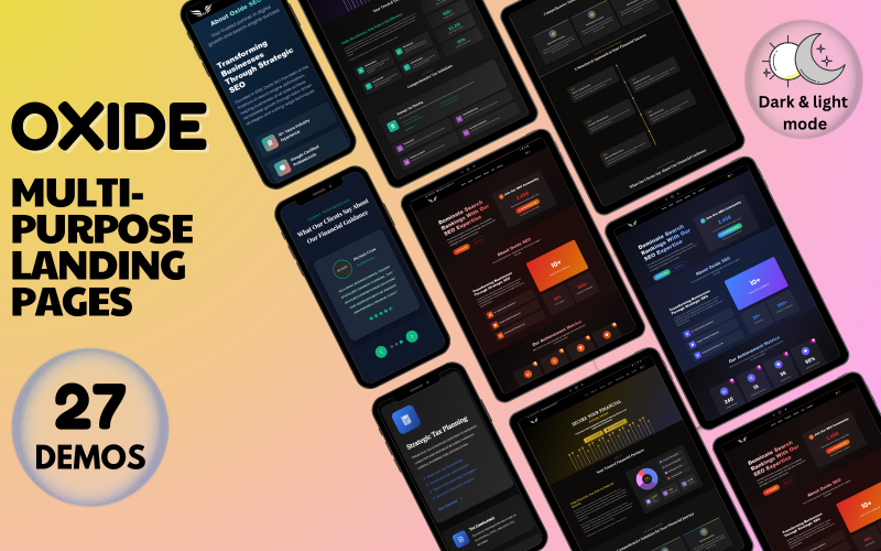 Oxide — многоцелевой пакет лендингов