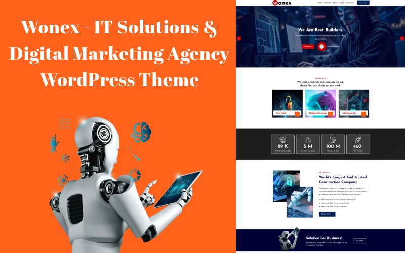 Wonex – тема WordPress агентства IT-рішень і цифрового маркетингу