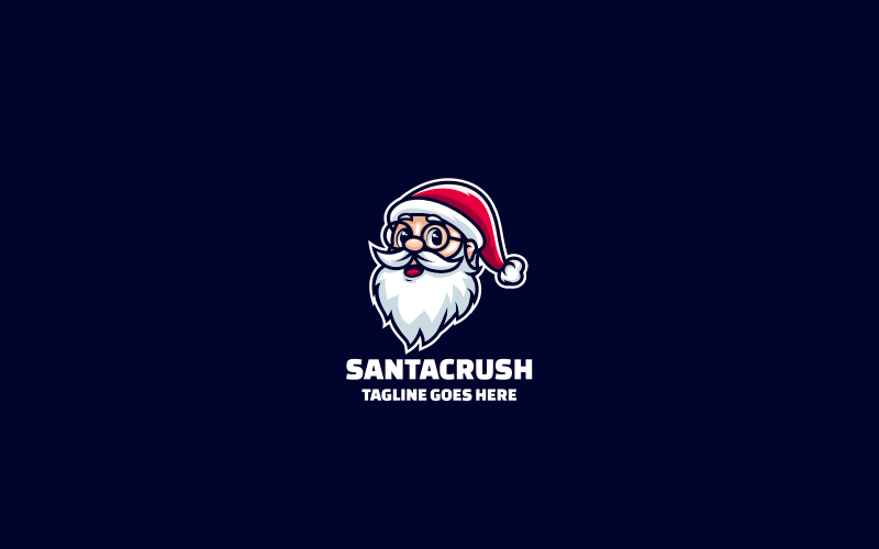 Logo mascotte semplice di Santa Crush