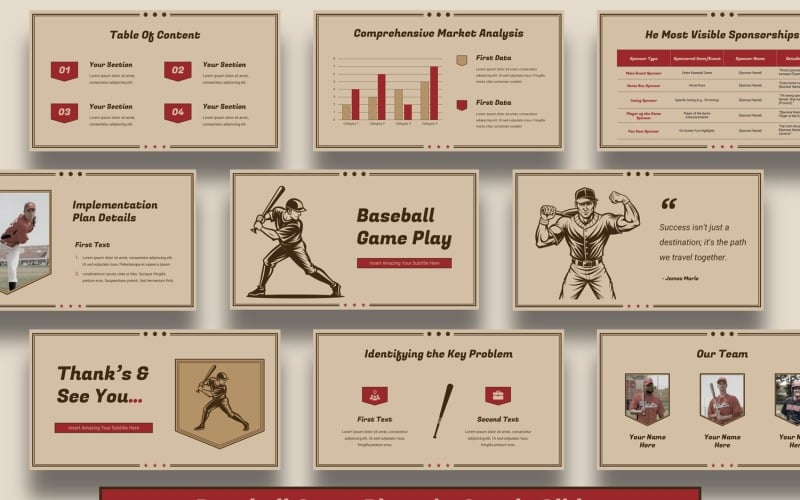 Baseball Sport Google Slides Thema