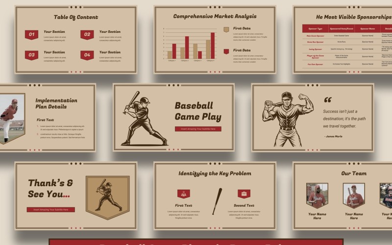 Plantilla de presentación de PowerPoint sobre el deporte del béisbol