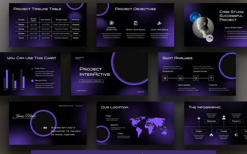 Progetto InterActive Space Tema PowerPoint