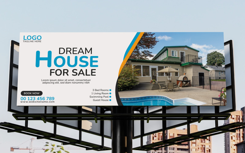 Banner de Bill Borad Plantilla de propiedad para una residencia inmobiliaria