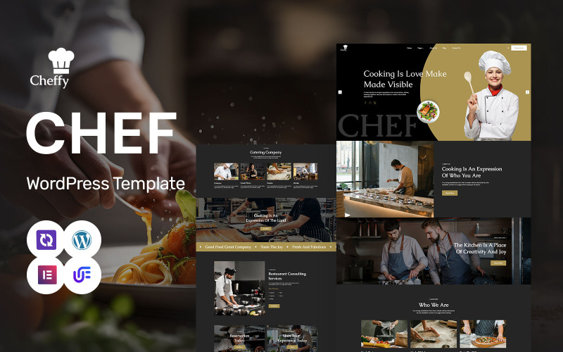Cheffy - Osobní šéfkuchař a cateringové služby Téma WordPress Elementor