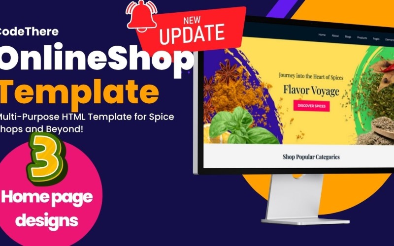 FlavorFusion, Baharat Dükkanları ve Ötesi İçin Çok Amaçlı HTML Şablonu!