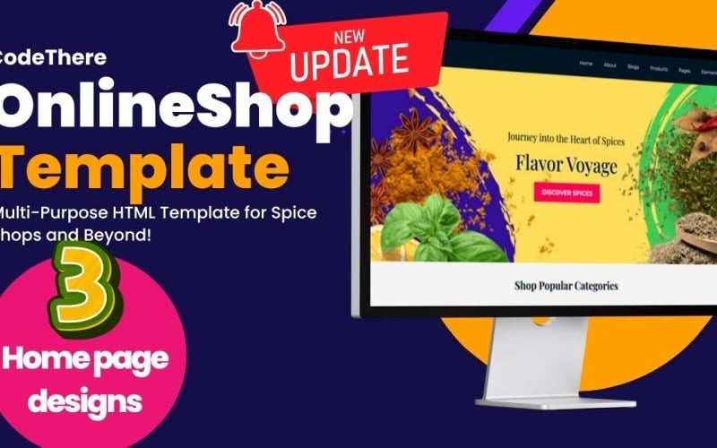 FlavorFusion, ¡plantilla HTML multipropósito para tiendas de especias y más!