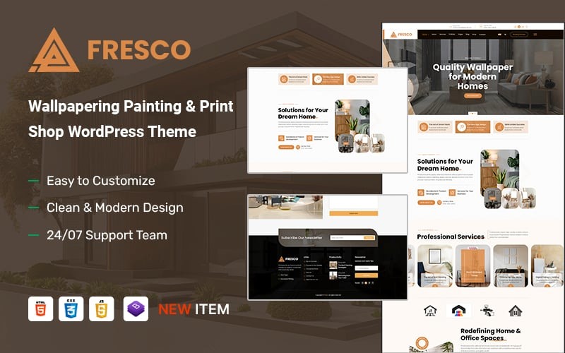 Fresco – 墙纸绘画和印刷店 WordPress 主题