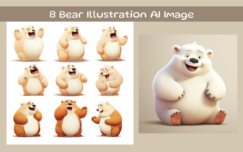 Legrační medvěd ilustrace koncept Ai obrázek